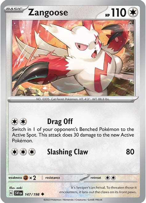 zangoose serebii|zangoose weakness.